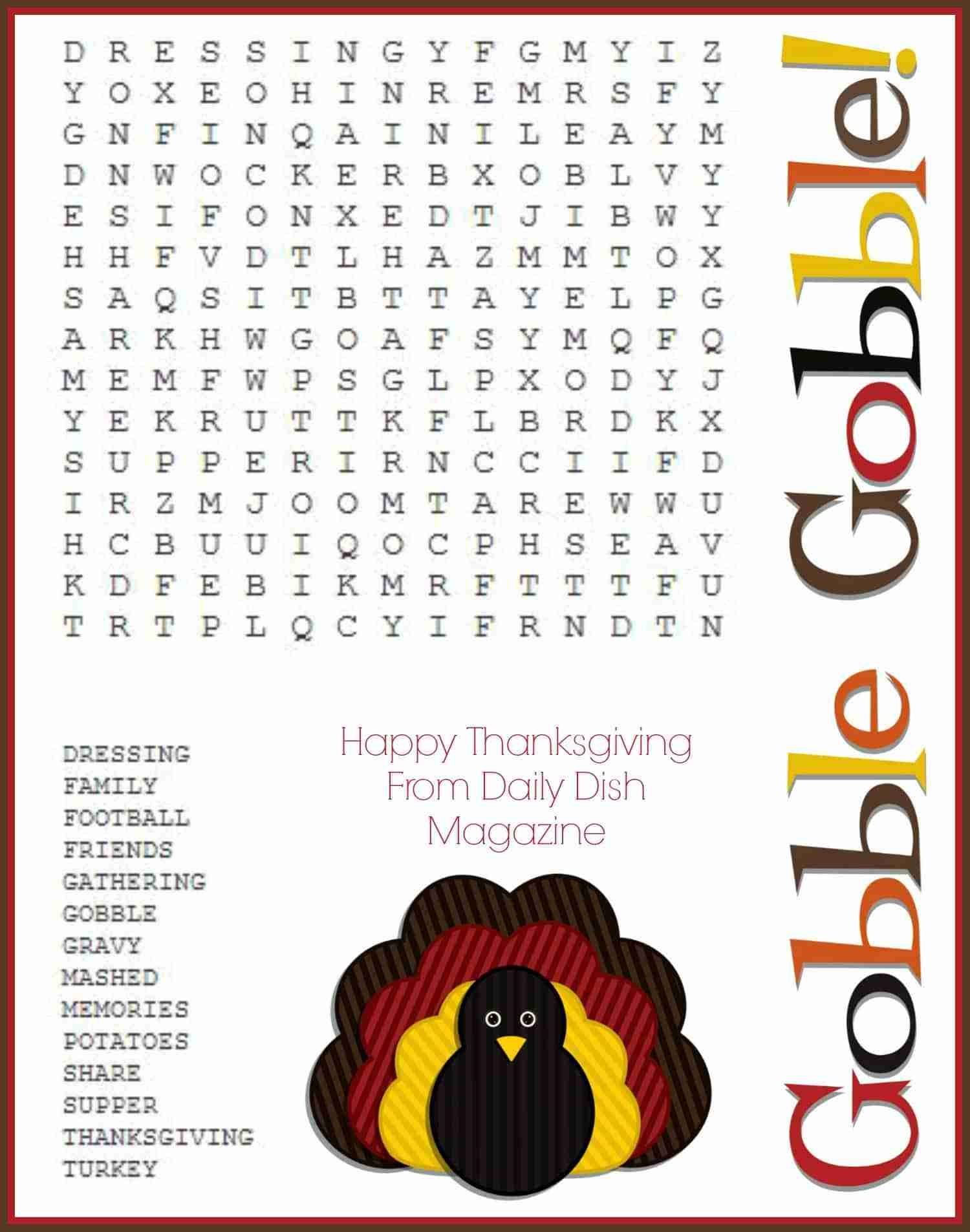 Free Thanksgiving Puzzles Word Search And Maze Printable Daily Dish Magazine Free Thanksgiving Puzzles Word Search And Maze Printable Daily Dish Magazine