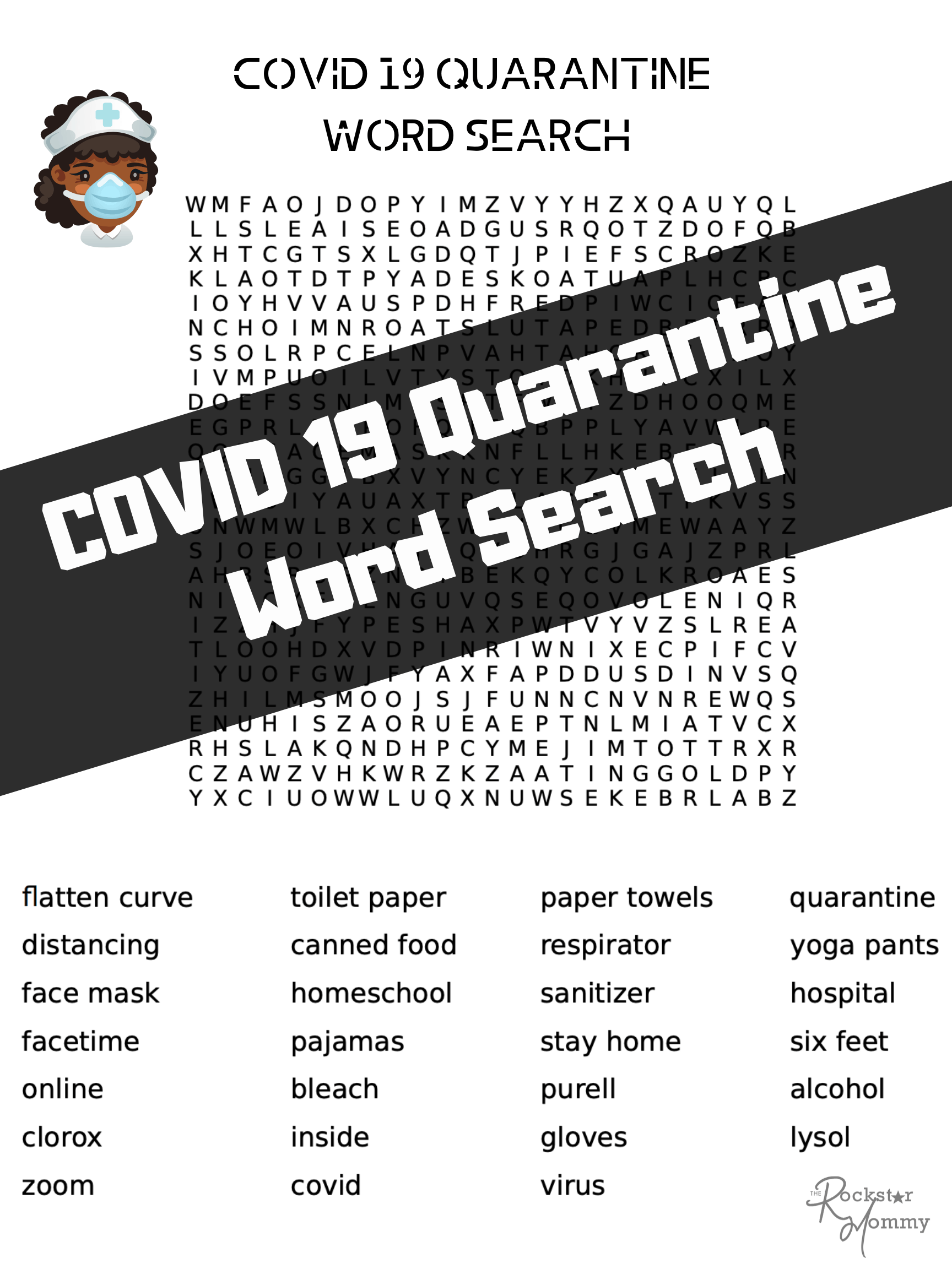 Funny Quarantine Word Search Printable The Rockstar Mommy