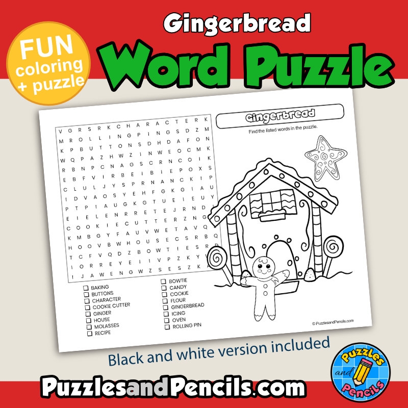 Gingerbread Word Search Puzzle Activity Page With Coloring Christmas Wordsearch Made By Teachers Gingerbread Word Search Puzzle Activity Page With Coloring Christmas Wordsearch Made By Teachers
