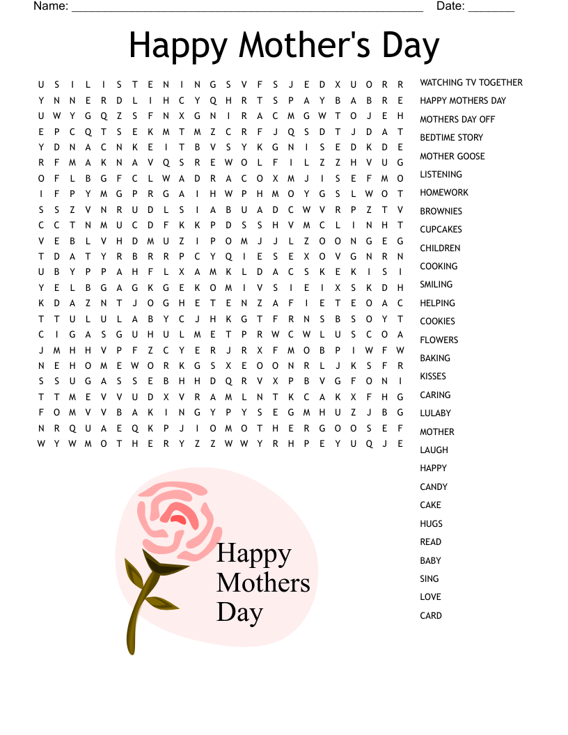 Grandparent s Day Word Search WordMint