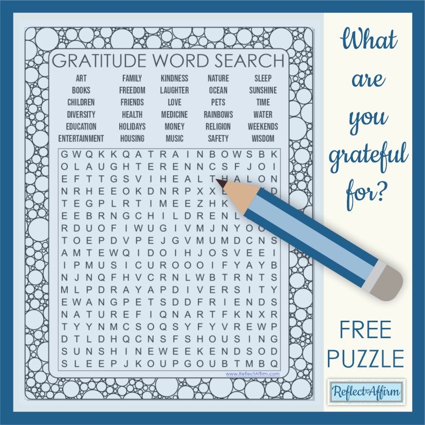 Free Printable Positive Affirmations Word Search Free Printable Positive Affirmations Word Search