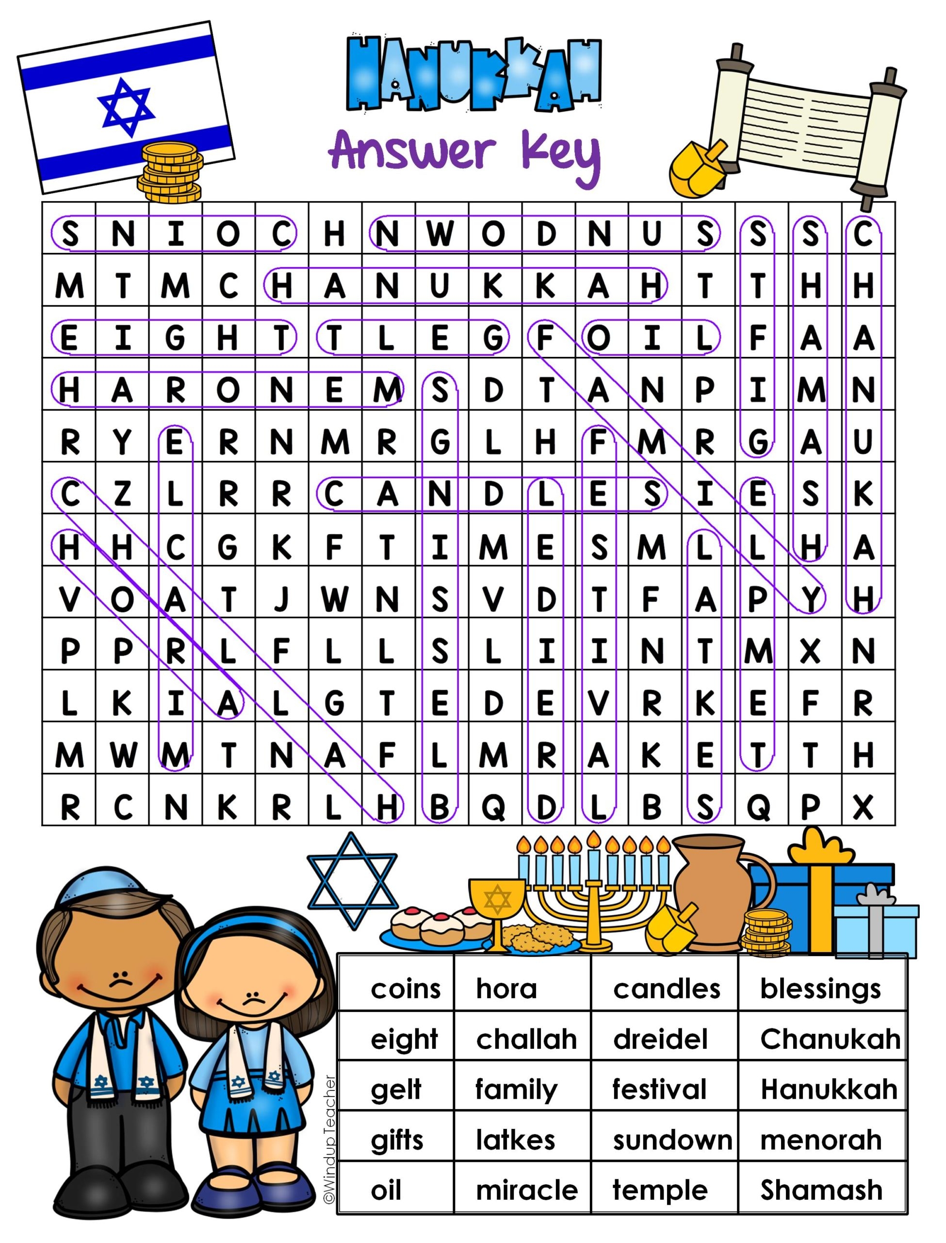 Hanukkah Word Search HARD Puzzle Ready To Go Hanukkah Word Search HARD Puzzle Ready To Go