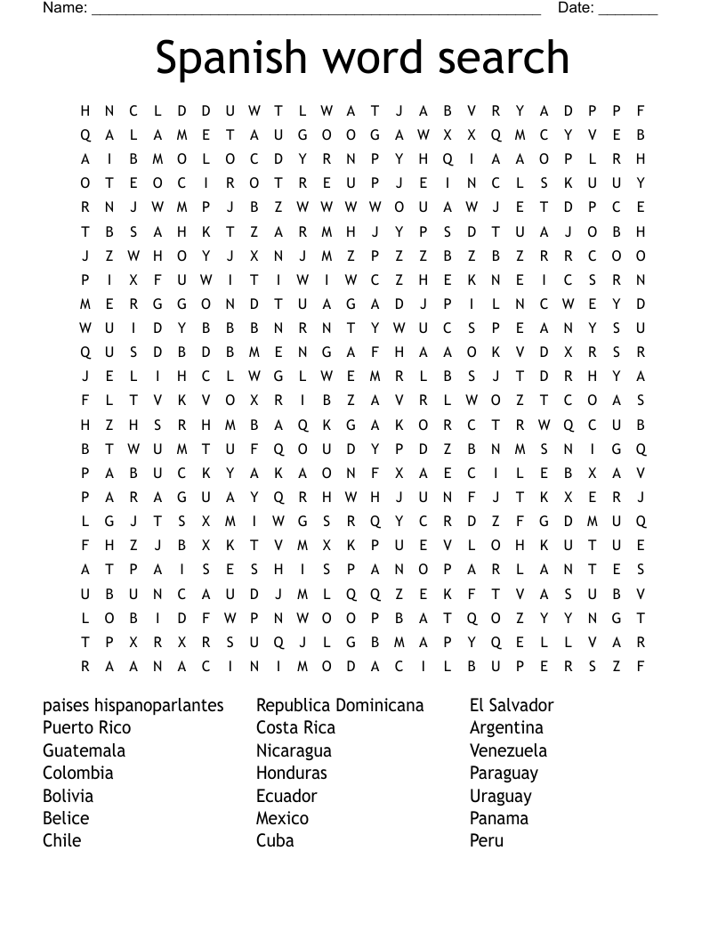 Happy Hispanic Heritage Month Word Search WordMint Happy Hispanic Heritage Month Word Search WordMint