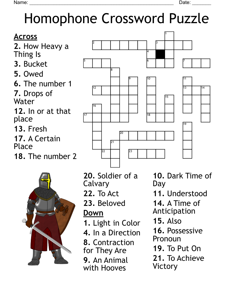 Homophones Word Search Printable