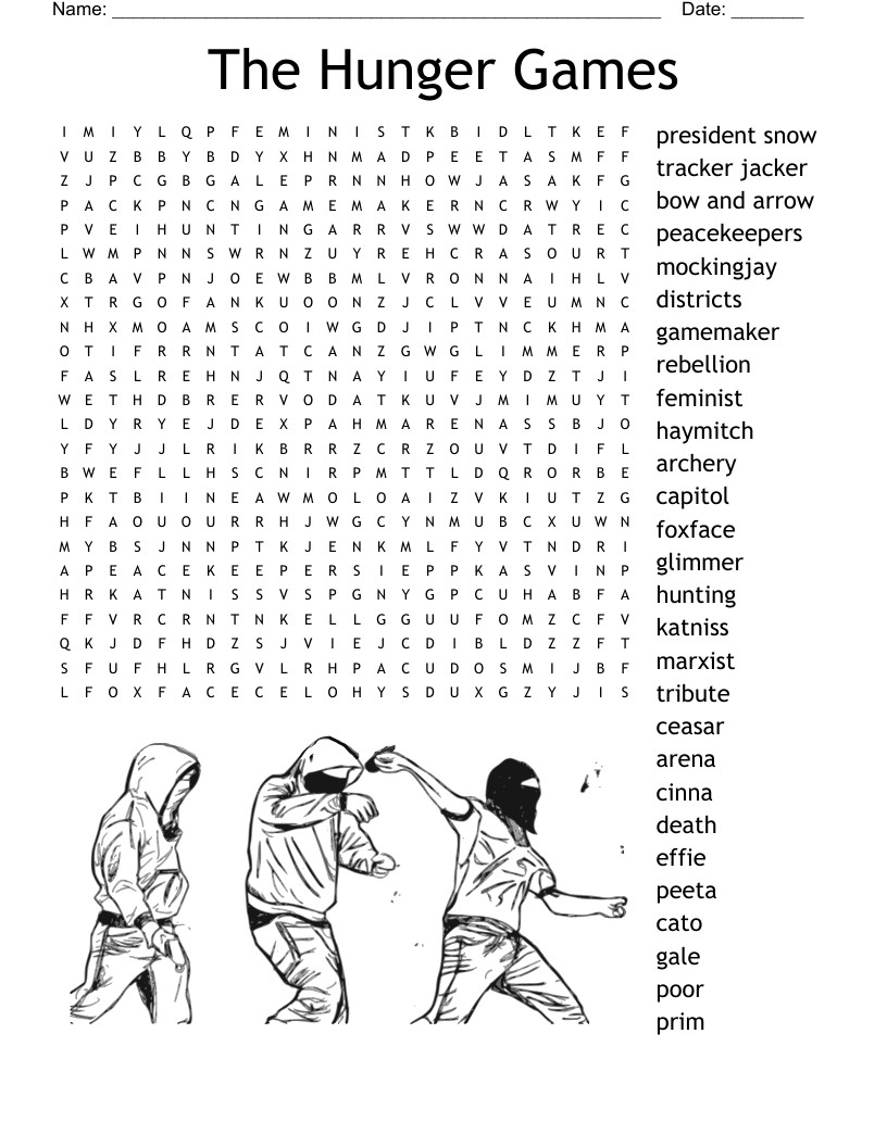 Hunger Games Word Search WordMint Hunger Games Word Search WordMint