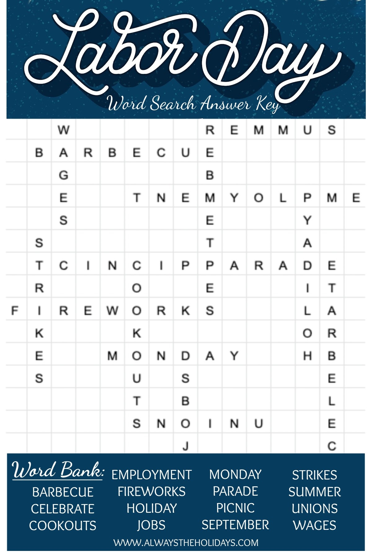 Labor Day Word Search Printable Free Word Find U0026 Answer Key Labor Day Word Search Printable Free Word Find U0026 Answer Key