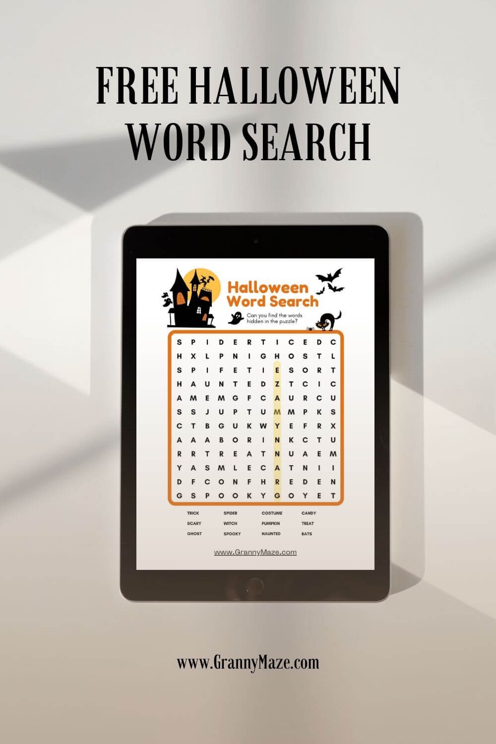 Large Print Halloween Word Search A Brain Workout For Halloween Fans