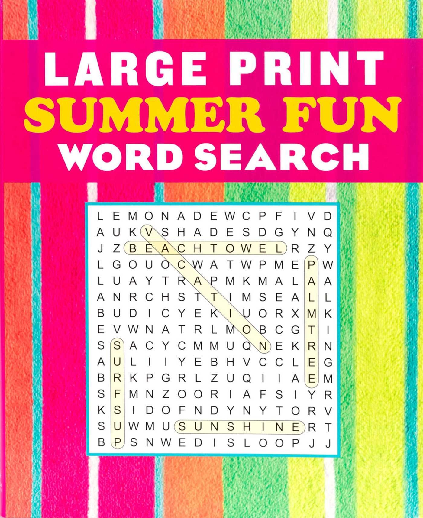 Large Print Summer Fun Word Search Book By Editors Of Thunder Bay Press Official Publisher Page Simon U0026 Schuster AU