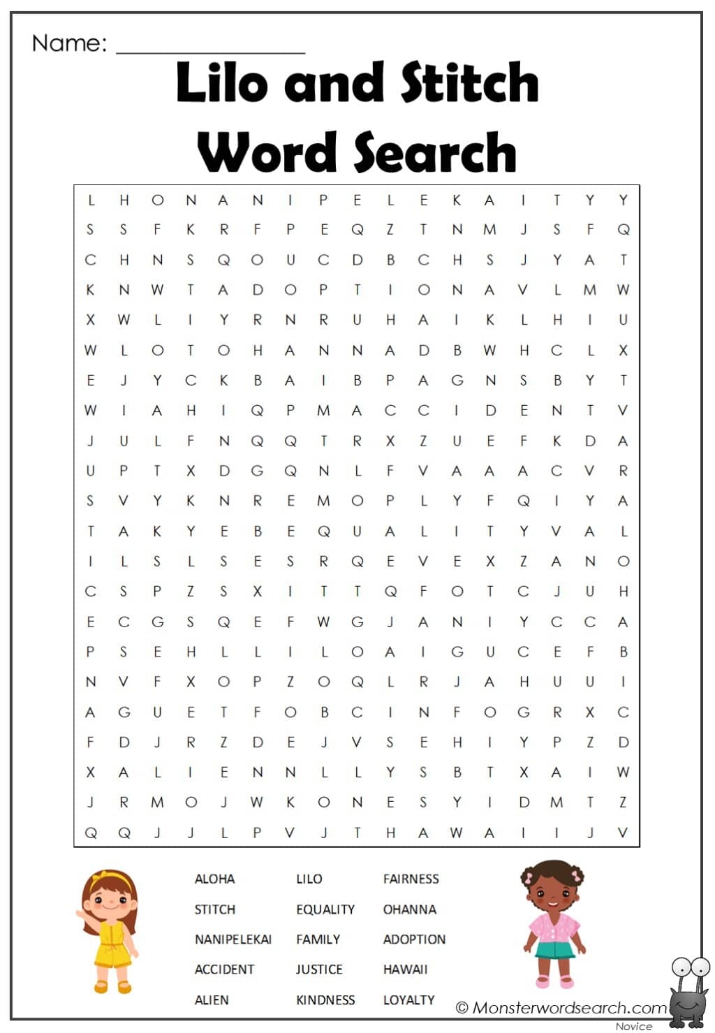 Lilo And Stitch Word Search Monster Word Search Lilo And Stitch Word Search Monster Word Search