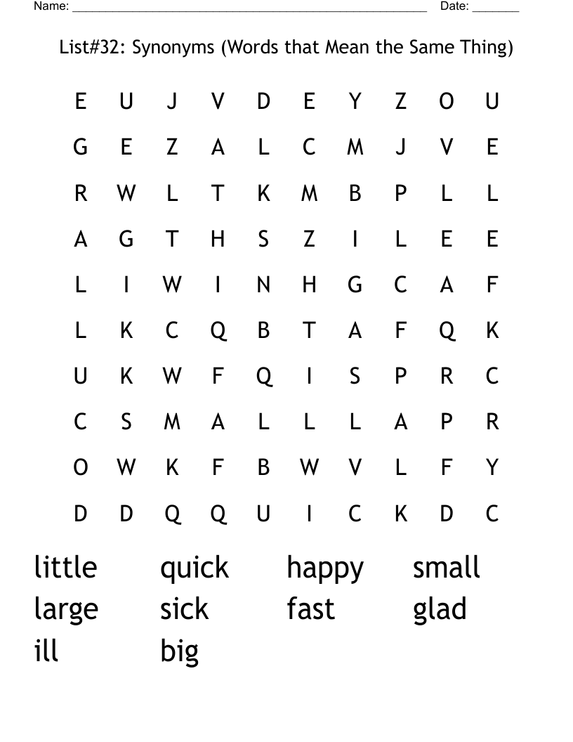 List 32 Synonyms Words That Mean The Same Thing Word Search WordMint List 32 Synonyms Words That Mean The Same Thing Word Search WordMint