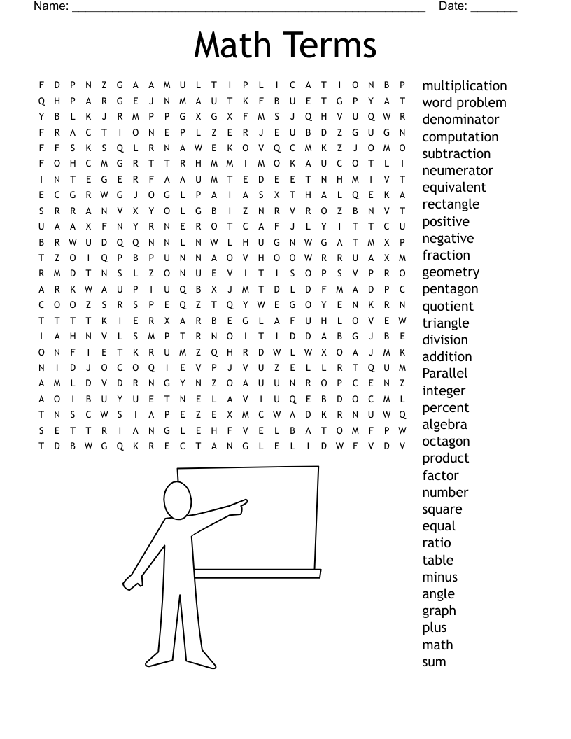 Math Terms Word Search WordMint Math Terms Word Search WordMint