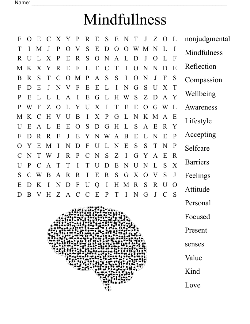 Mindfulness Word Search WordMint Mindfulness Word Search WordMint
