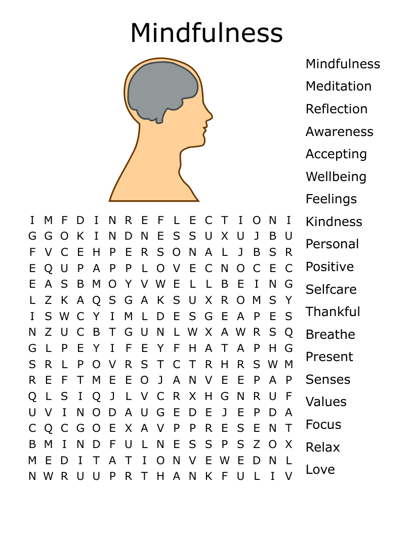Mindfulness Word Search WordMint Mindfulness Word Search WordMint