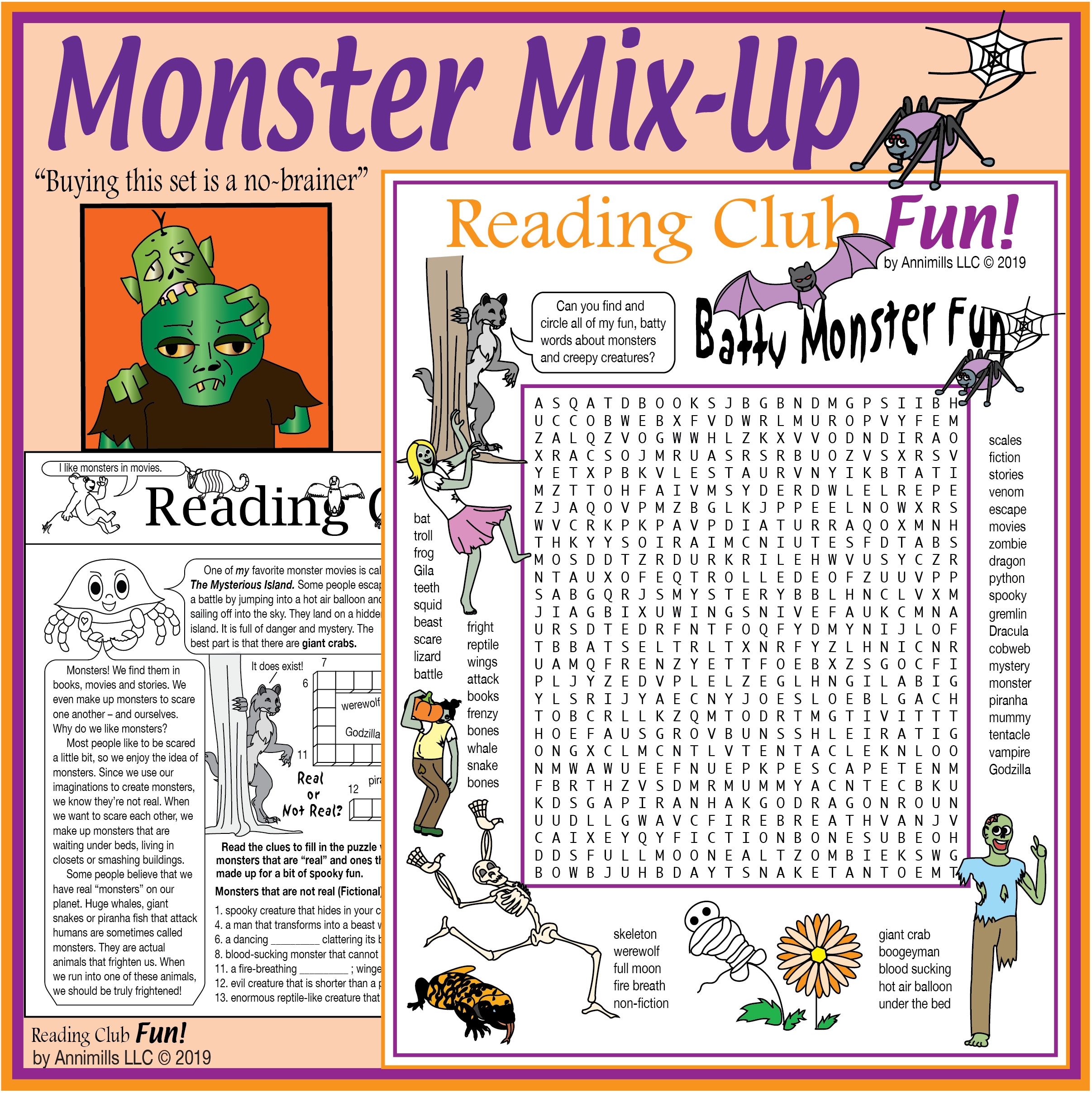 Monster Mix Up Printable Puzzles Fun Anytime Crosswords Word Searches Made By Teachers Monster Mix Up Printable Puzzles Fun Anytime Crosswords Word Searches Made By Teachers