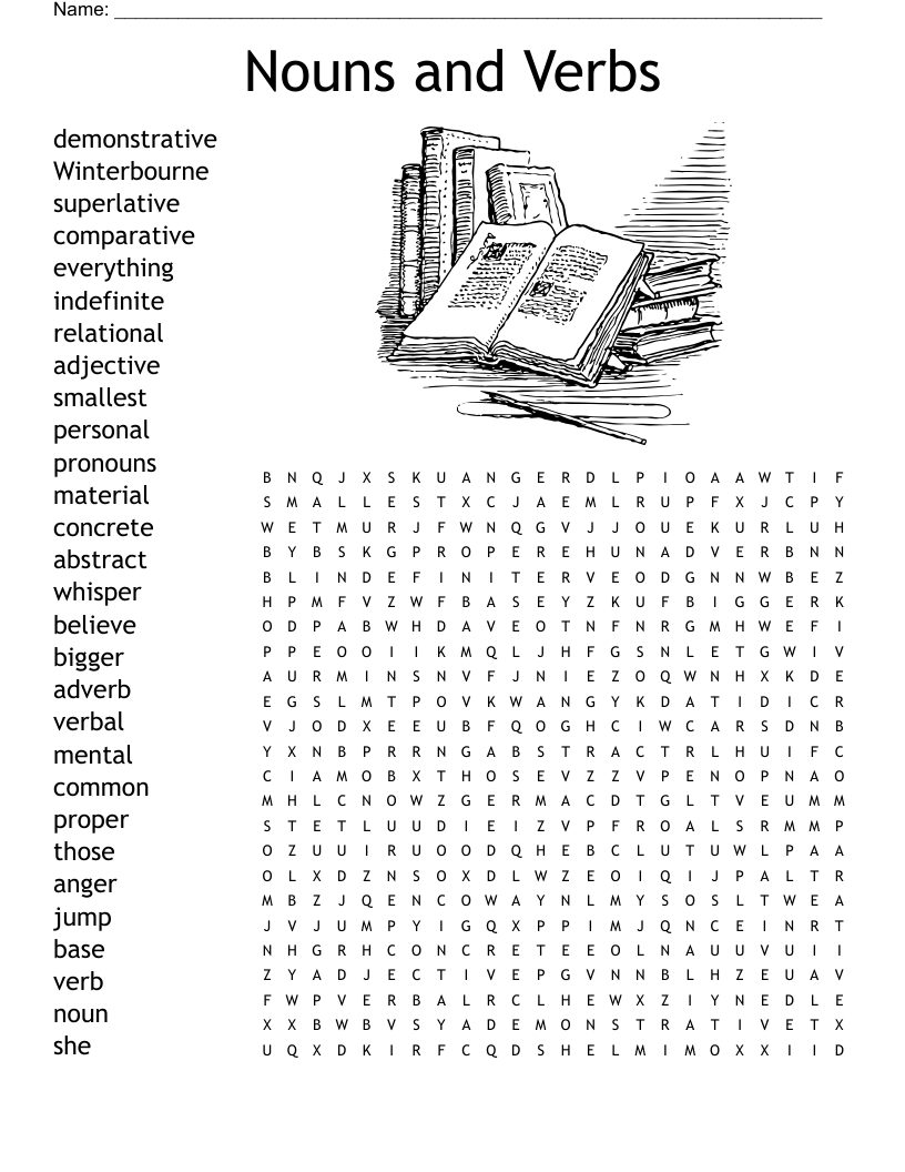 Nouns And Verbs Word Search WordMint Nouns And Verbs Word Search WordMint
