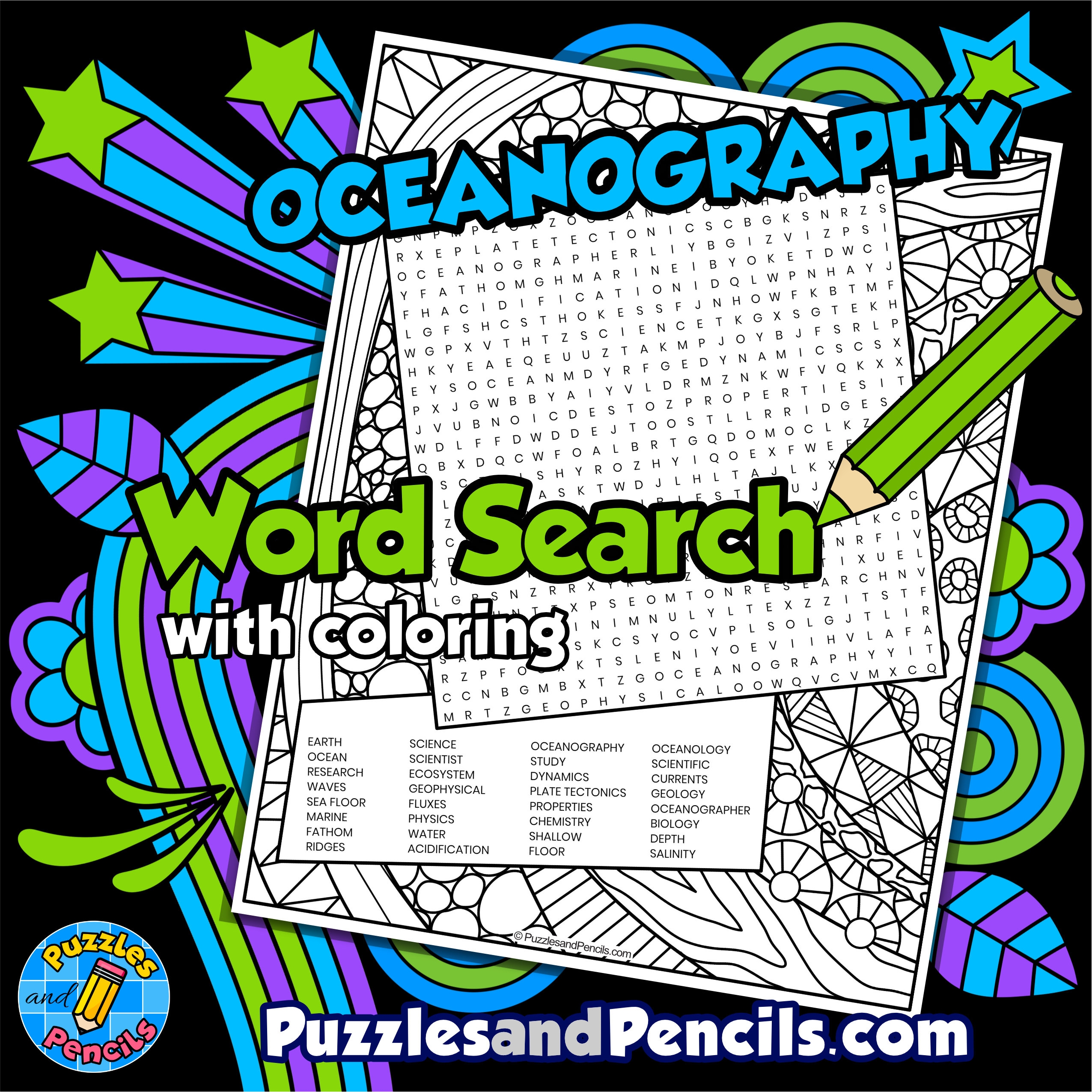 Oceanography Word Search Puzzle With Coloring Earth Sciences Wordsearch Made By Teachers Oceanography Word Search Puzzle With Coloring Earth Sciences Wordsearch Made By Teachers