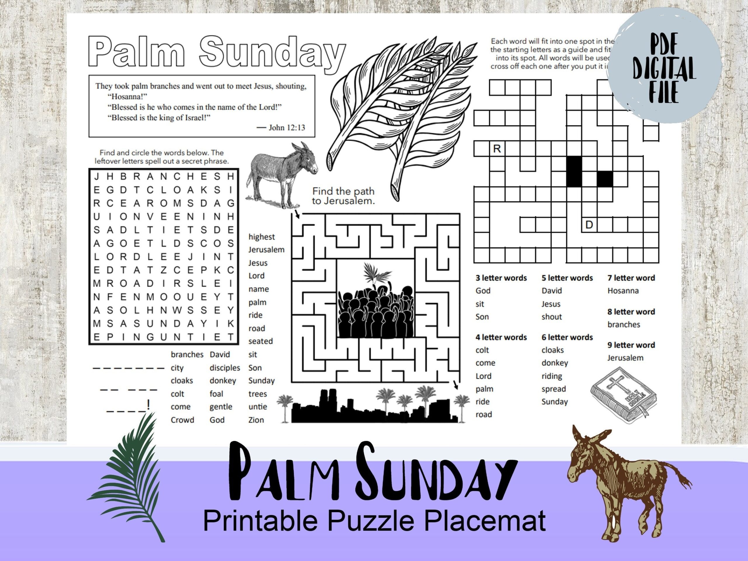 PALM SUNDAY Puzzle Sheet Digital Download Printable Puzzle Sheet PDF Activity Sheet Puzzle Sheet Easter Printable Easter Faith Etsy PALM SUNDAY Puzzle Sheet Digital Download Printable Puzzle Sheet PDF Activity Sheet Puzzle Sheet Easter Printable Easter Faith Etsy