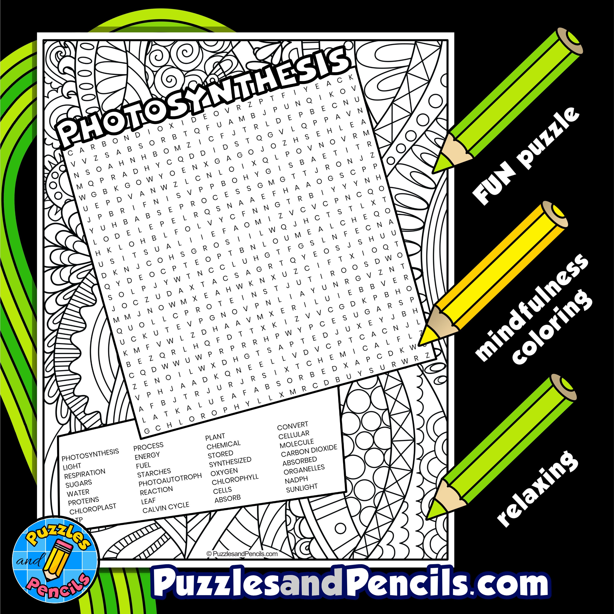 Photosynthesis Word Search Printable Photosynthesis Word Search Printable