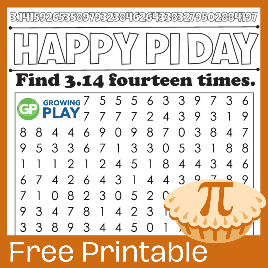Pi Word Search Free Printable Growing Play
