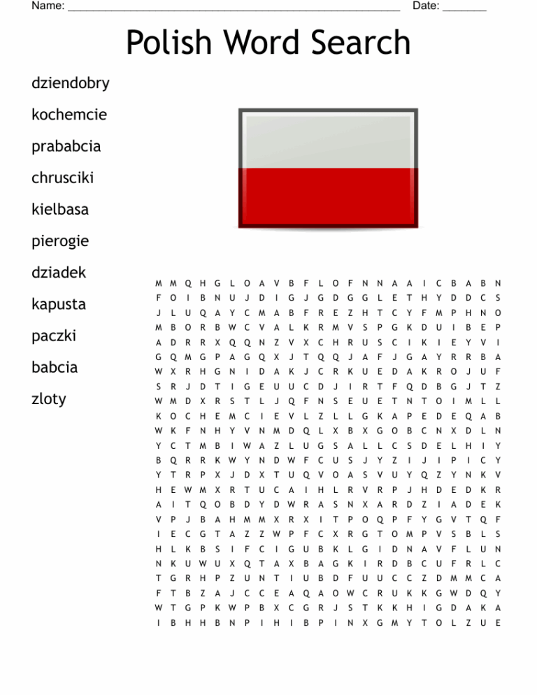 Polish Word Search WordMint