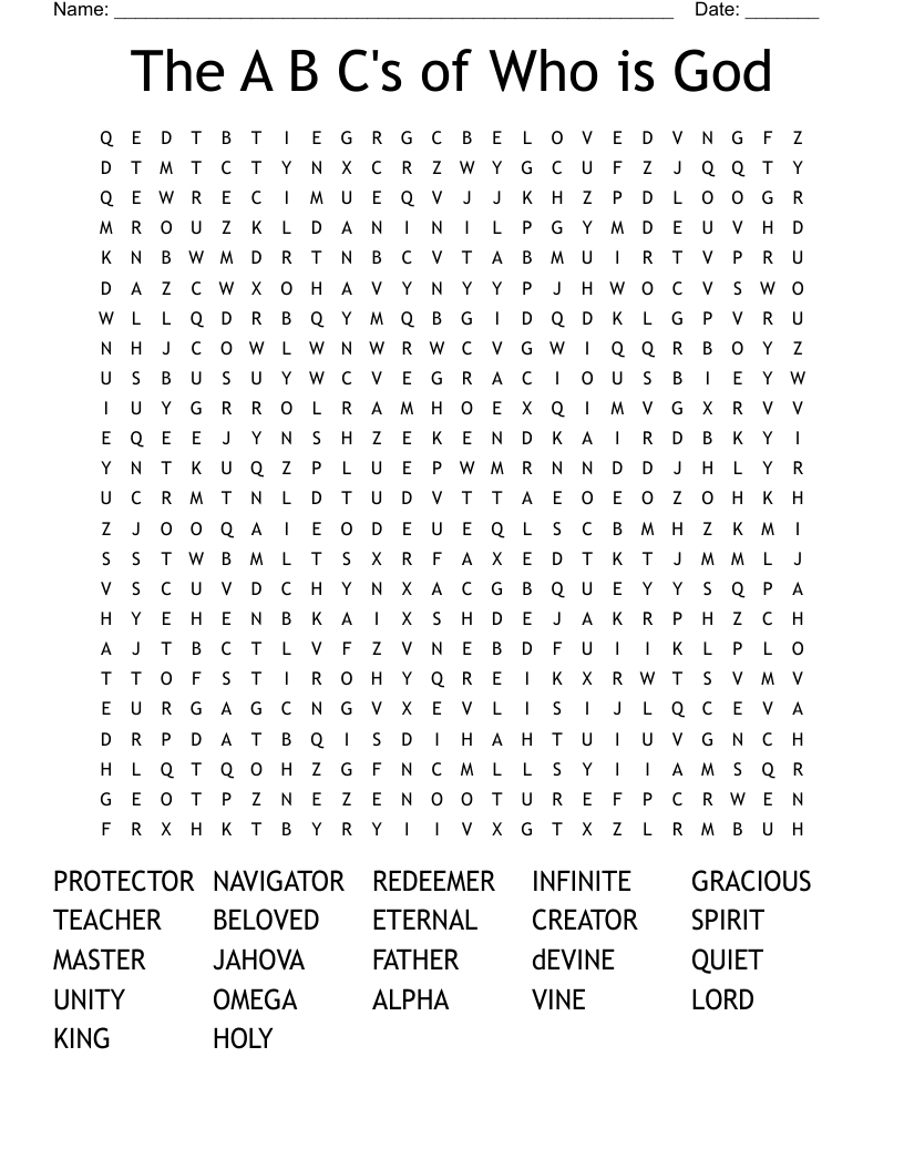 Infinite Word Search Puzzles Printable Infinite Word Search Puzzles Printable