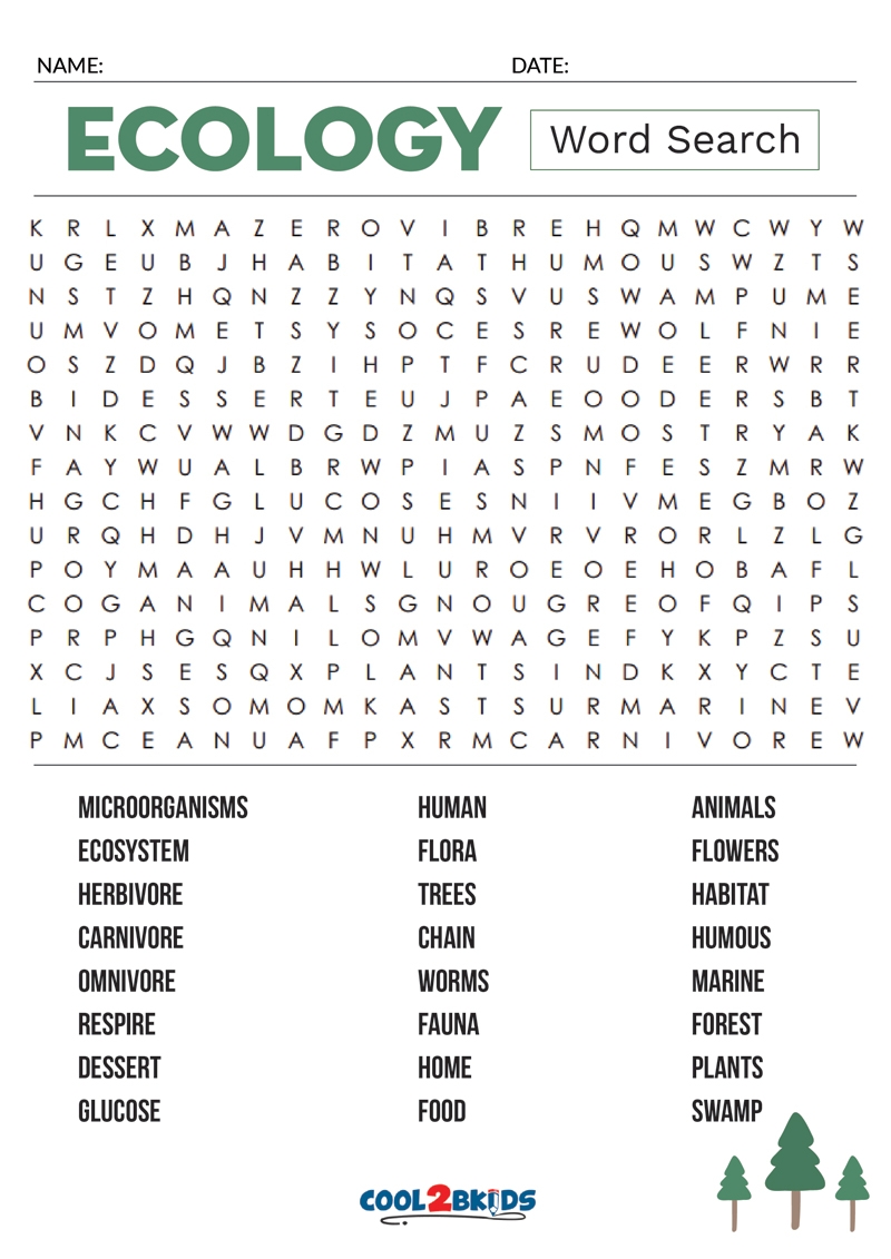 Printable Ecology Word Search Cool2bKids Worksheets Library Printable Ecology Word Search Cool2bKids Worksheets Library