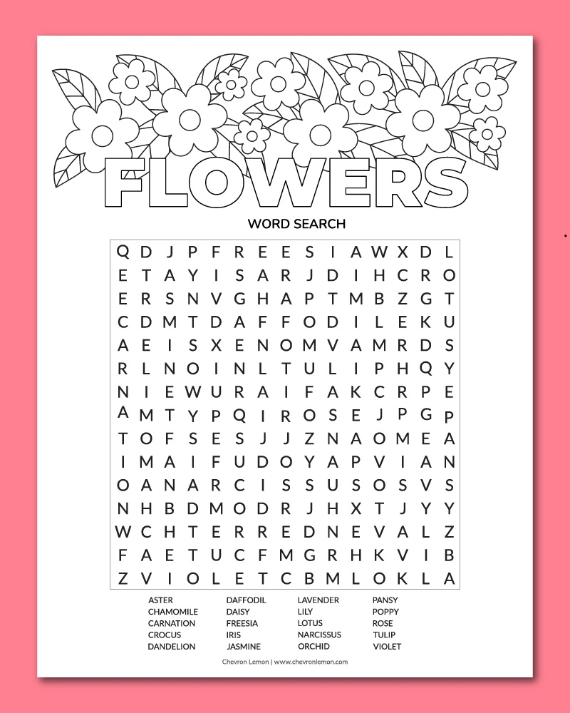 Printable Word Searches To Print Printable Word Searches To Print