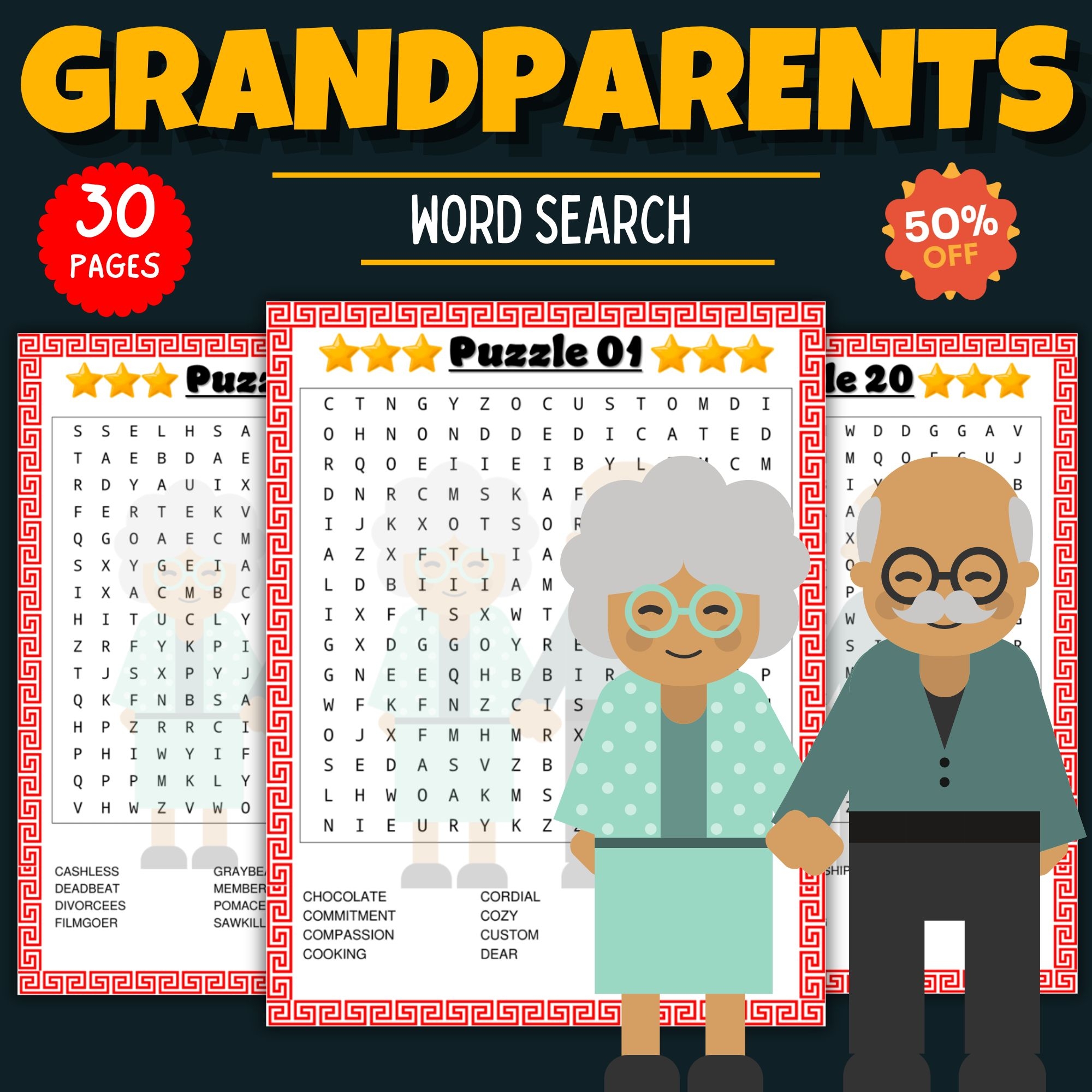 Grandparents Day Word Search Printable Free