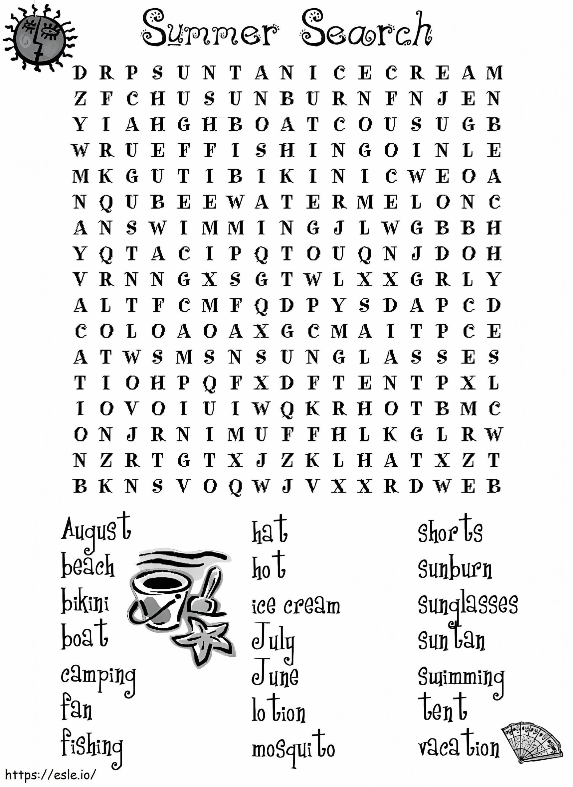 Free Printable Summer Word Search Puzzles Free Printable Summer Word Search Puzzles
