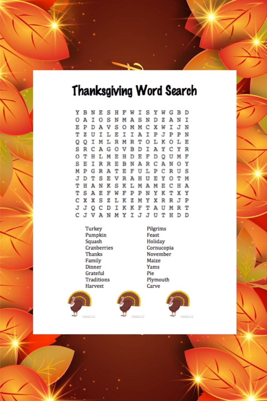 Printable Thanksgiving Word Search Puzzle Jinxy Kids Printable Thanksgiving Word Search Puzzle Jinxy Kids