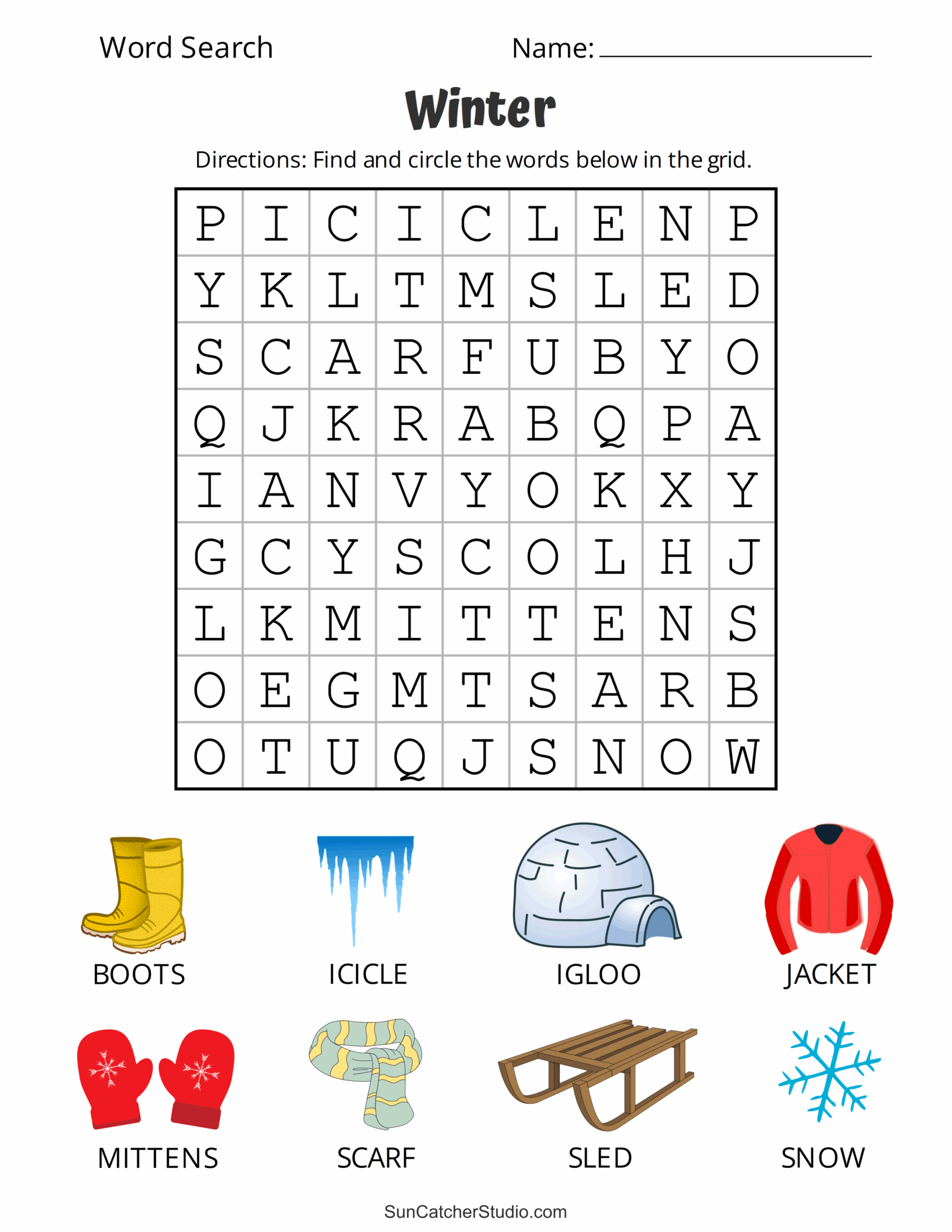 Printable Winter Word Search Puzzles Word Find Free Printables 