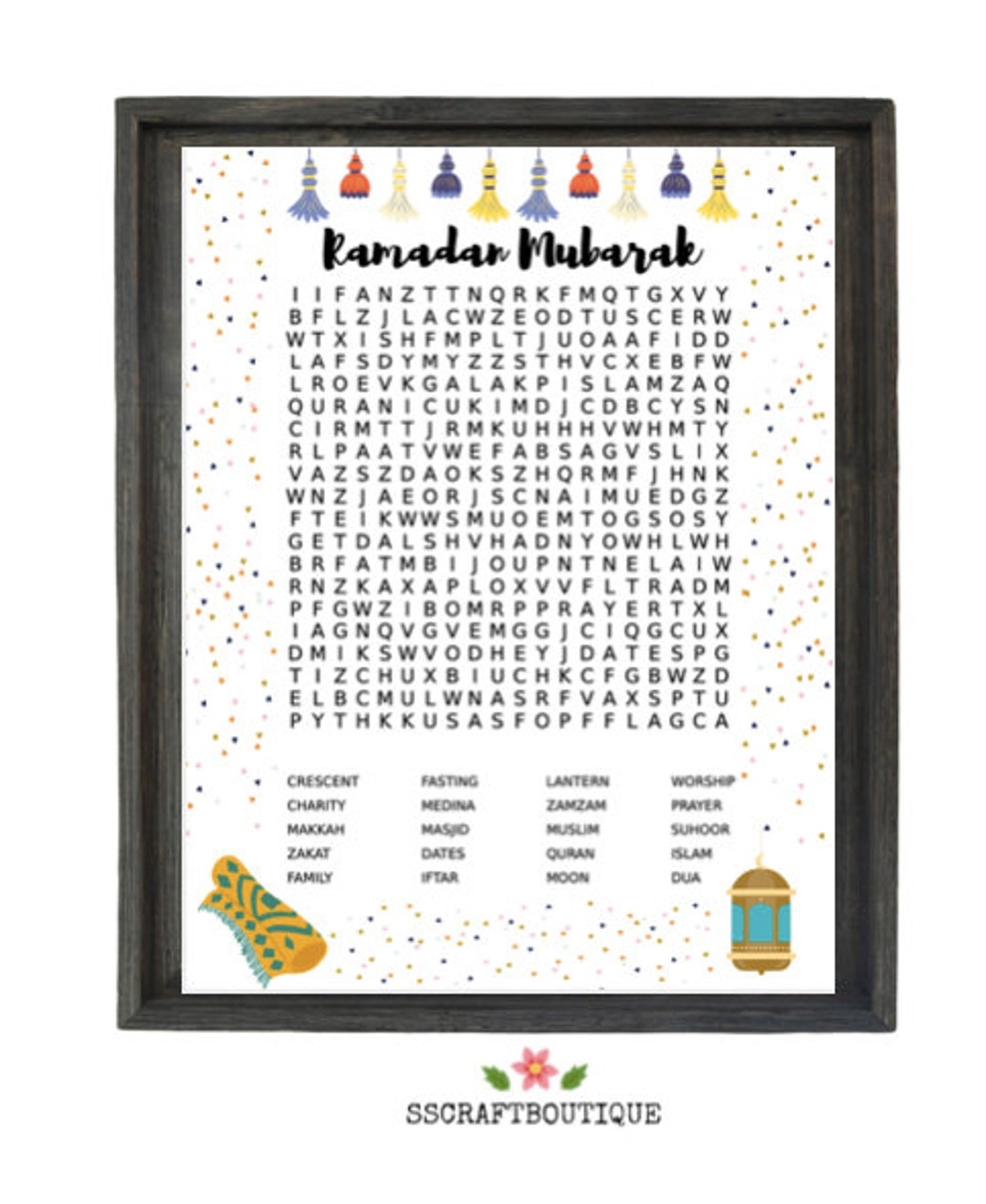 Ramadan Word Search And Answers INSTANT DOWNLOAD Etsy