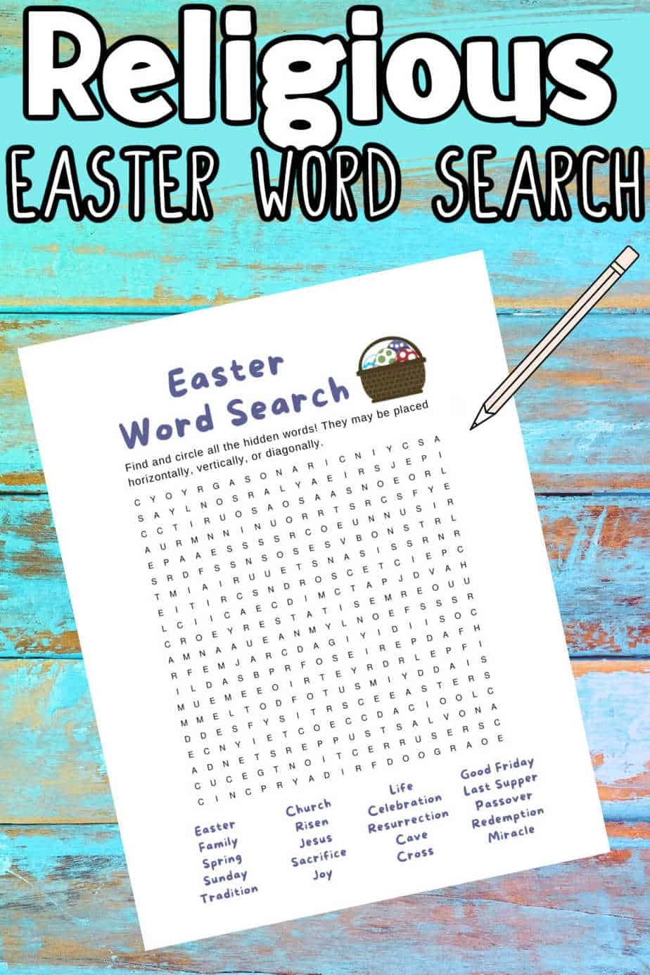 Religious Easter Word Search Printable Religious Easter Word Search Printable