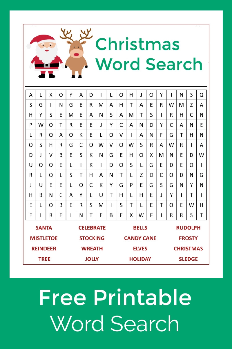 Christmas Word Search Printable With Answers