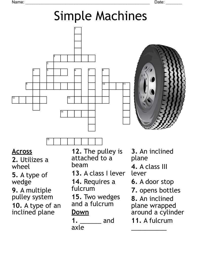 SIMPLE MACHINES Word Search WordMint