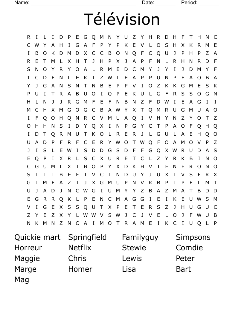 Simpsons Word Search WordMint Simpsons Word Search WordMint