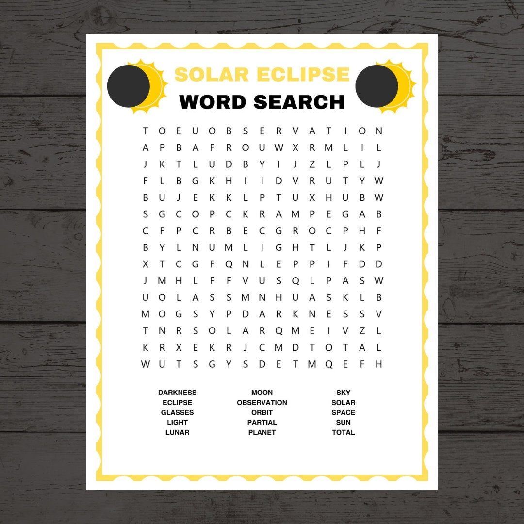 Solar Eclipse Word Search Solar Eclipse Worksheet Solar Eclipse Word Searches For Kids And Adults Solar Eclipse Word Search Solar Eclipse Worksheet Solar Eclipse Word Searches For Kids And Adults