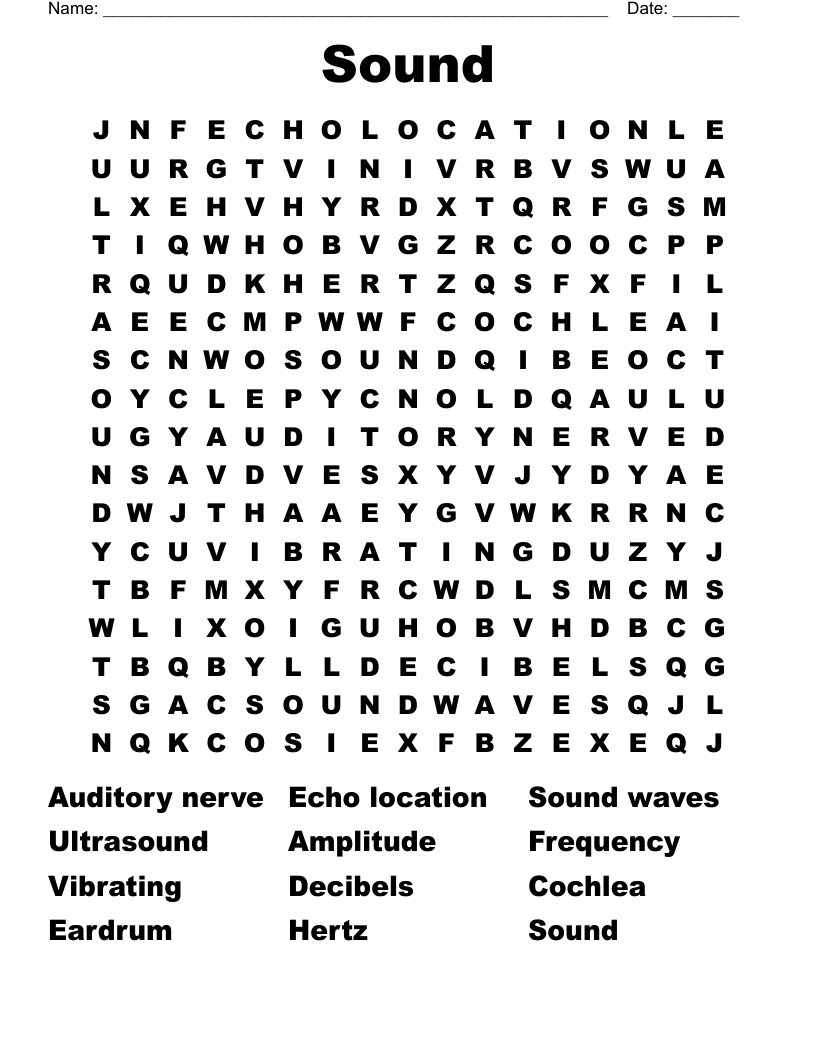 Sound Word Search WordMint