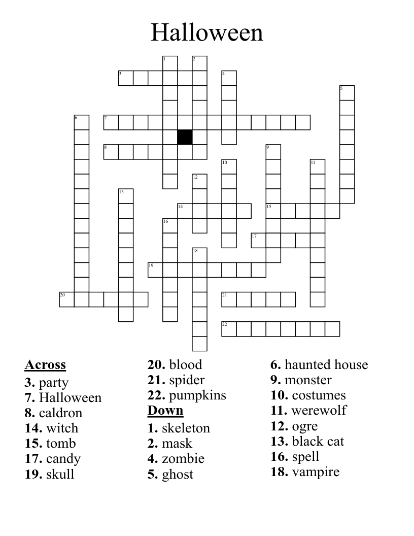 Spanish Halloween Word Search Printable Spanish Halloween Word Search Printable