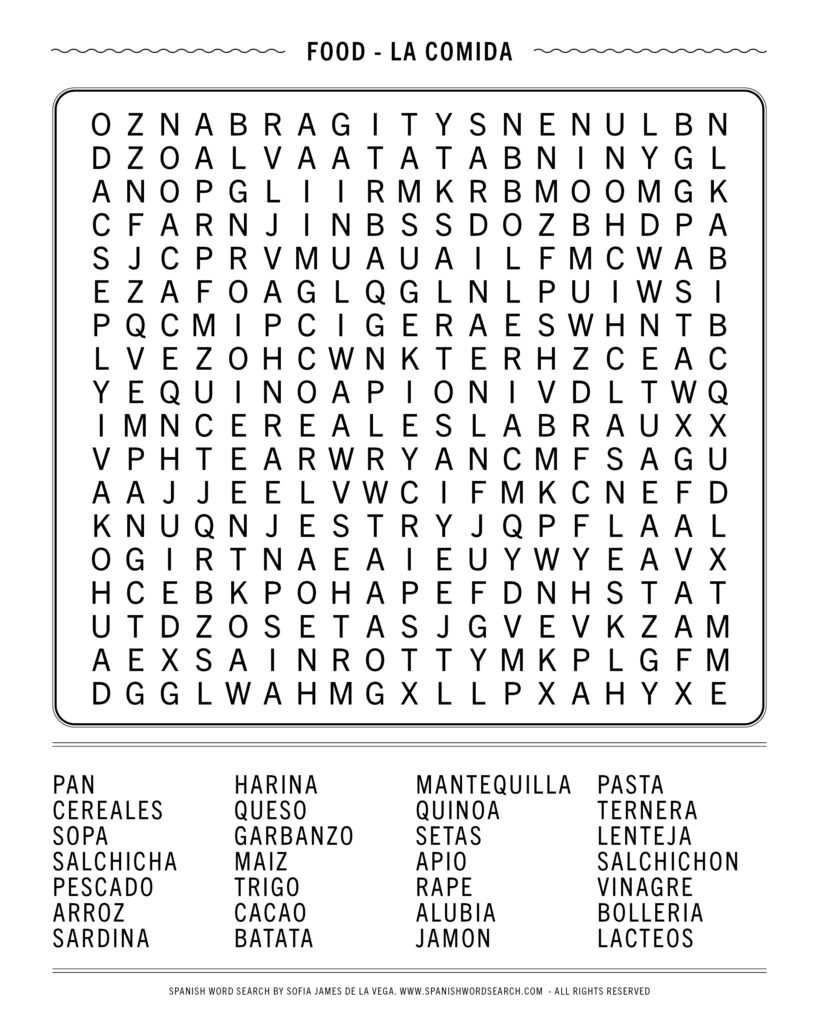  Spanish Numbers Word Search A Word Find Puzzle Free Printable PDF
