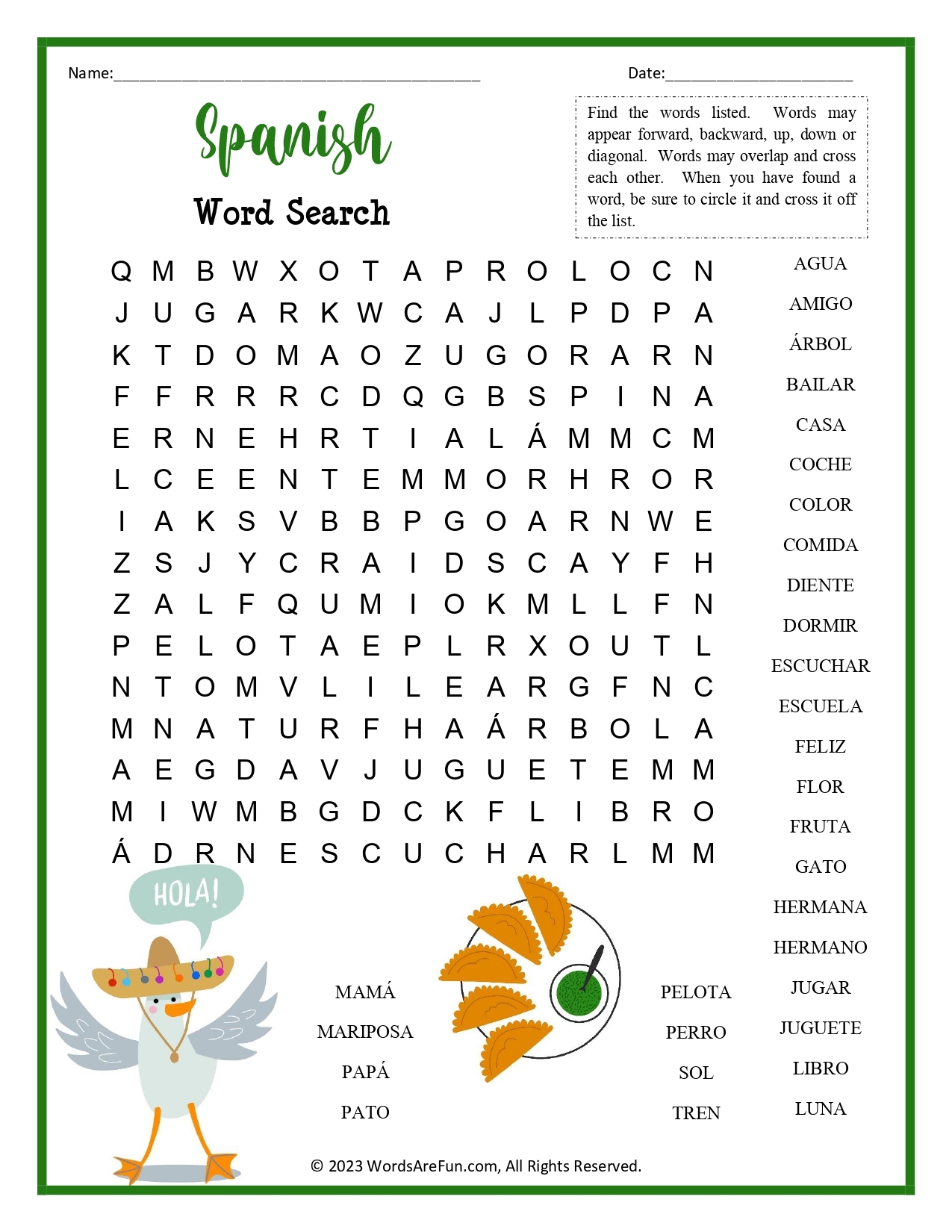 Free Printable Crosswords And Word Searches Free Printable Crosswords And Word Searches