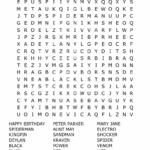 Spiderman Word Search WordMint