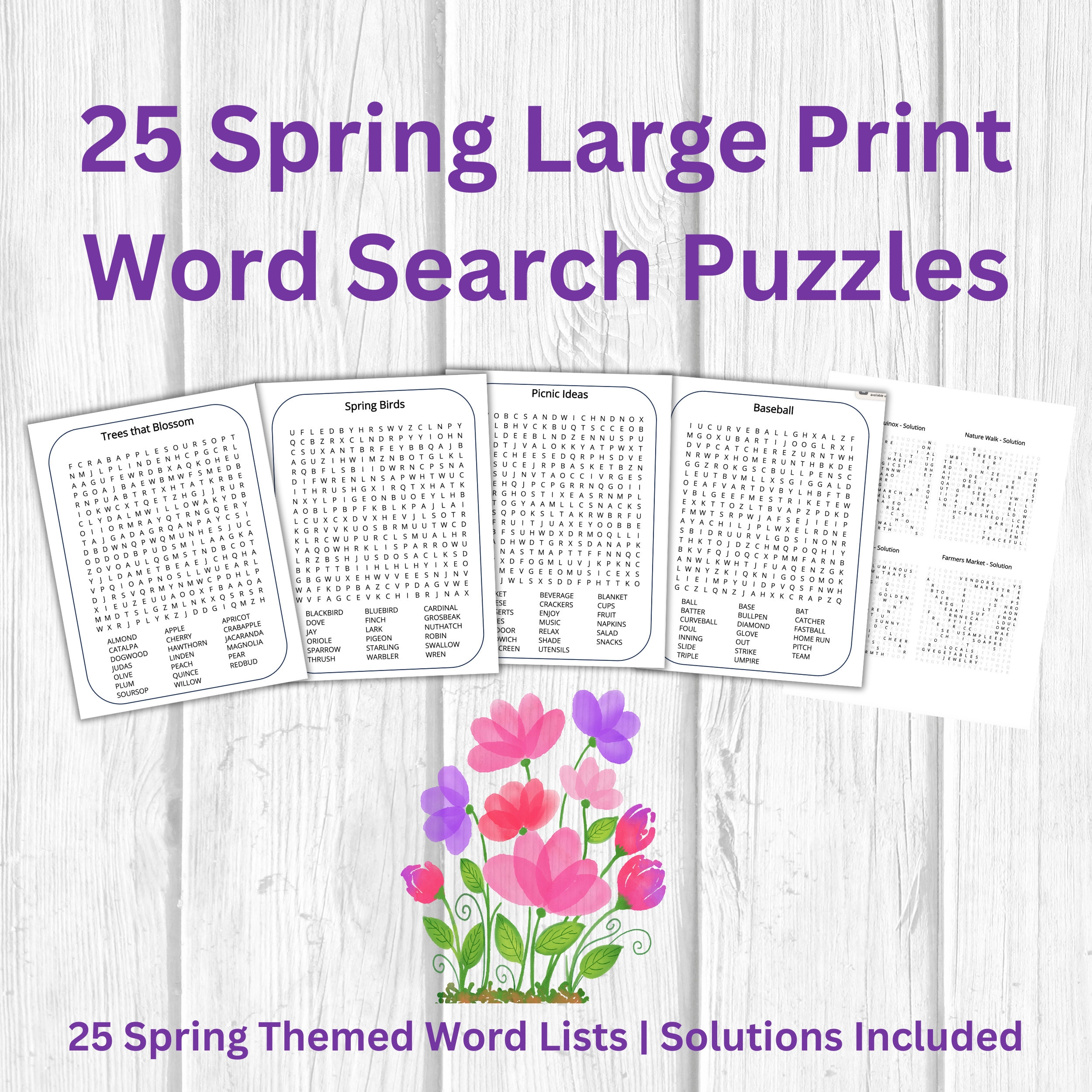 Spring Word Search Printable For Adults Adult Easter Games Spring Word Search Printable For Adults Adult Easter Games