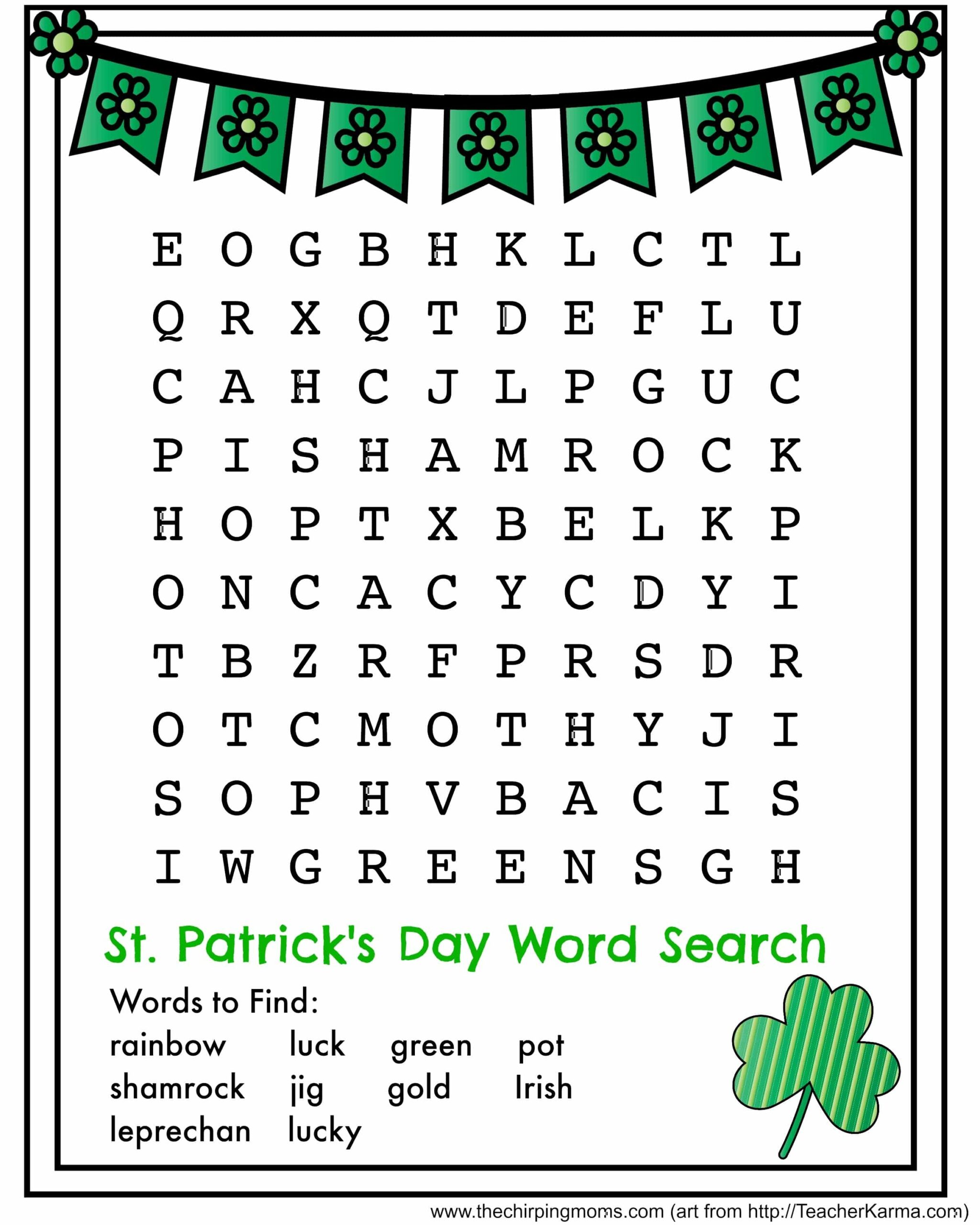 St Patrick s Day Word Search Free Printable The Chirping Moms St Patrick s Day Word Search Free Printable The Chirping Moms