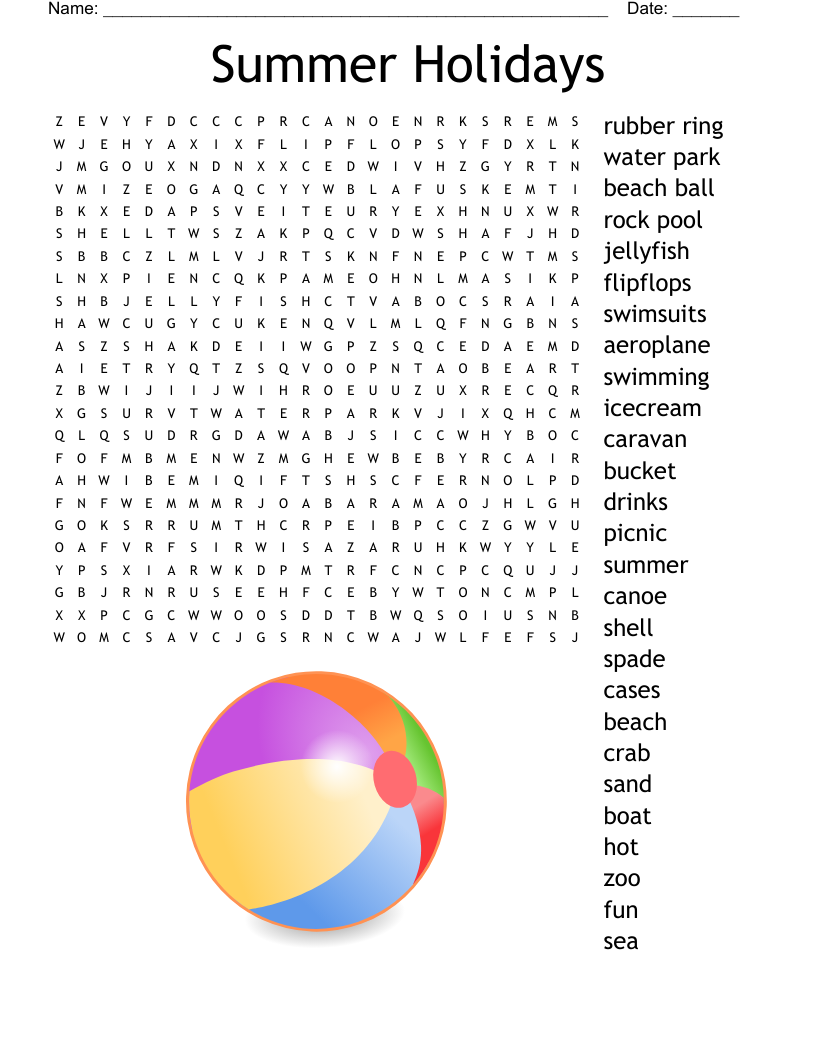 Holidays Word Search Printable Holidays Word Search Printable