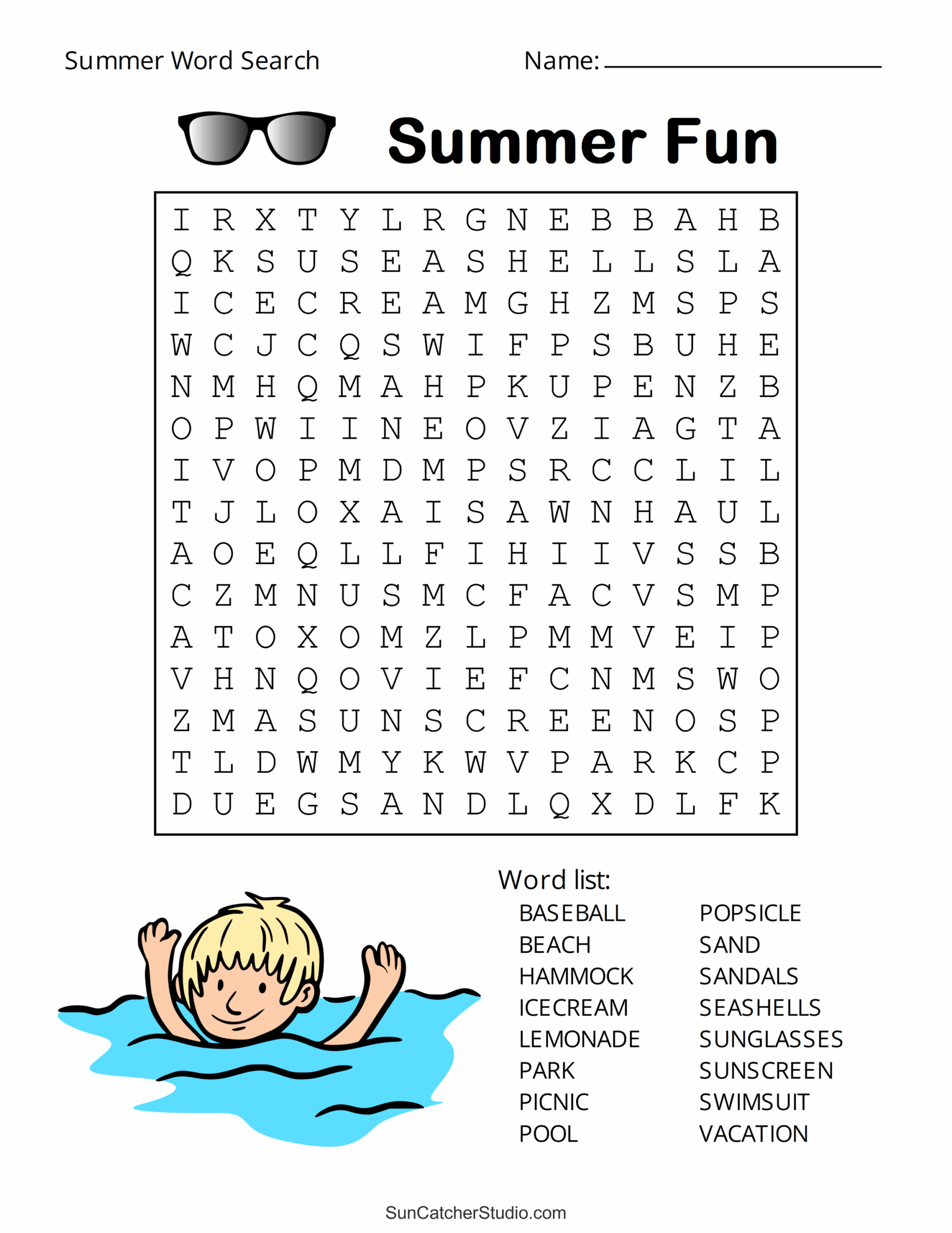 Summer Word Search Free Printable Puzzles Free Printables Monograms Design Tools Patterns U0026 DIY Projects Summer Word Search Free Printable Puzzles Free Printables Monograms Design Tools Patterns U0026 DIY Projects
