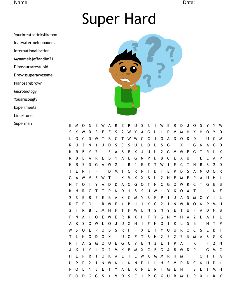 Free Difficult Word Search Printable Free Difficult Word Search Printable