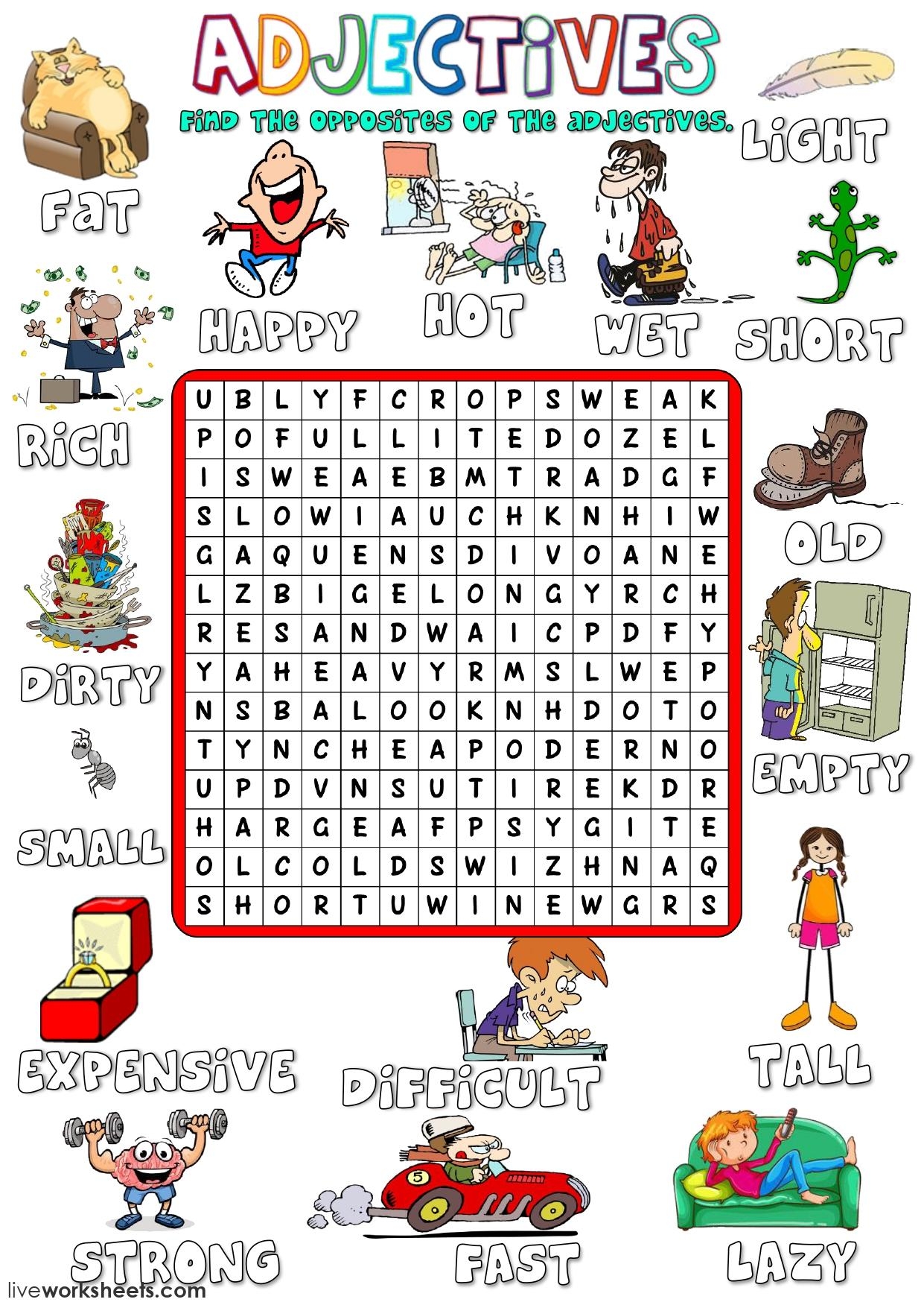 Free Printable Word Search Puzzles Adverbs