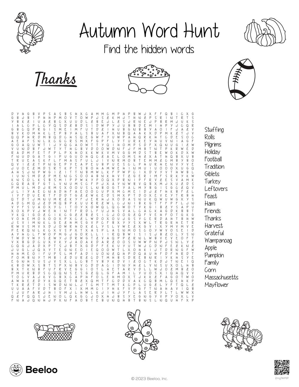 Thanksgiving themed Word Searches Beeloo Printable Crafts And Activities For Kids Thanksgiving themed Word Searches Beeloo Printable Crafts And Activities For Kids