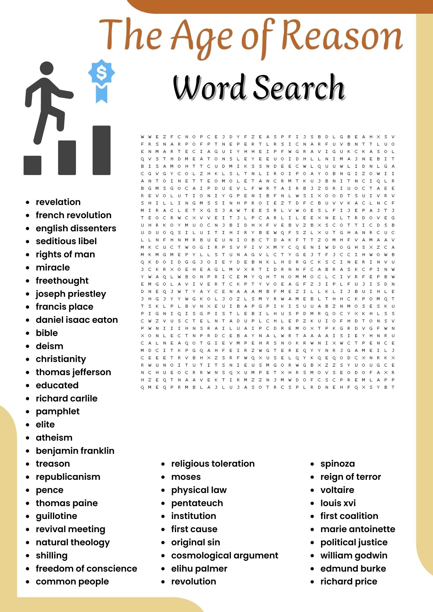 The Age Of Reason Word Search Puzzle Worksheet Activities For Kids Made By Teachers
